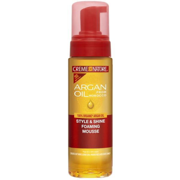 Creme of Nature Argan Oil Style & Shine Foaming Mousse, 7 oz