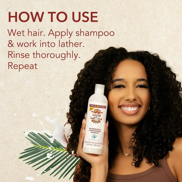 Creme of Nature Detangling & Conditioning Shampoo with Coconut Milk, 12 oz Ultimate Beauty Supply