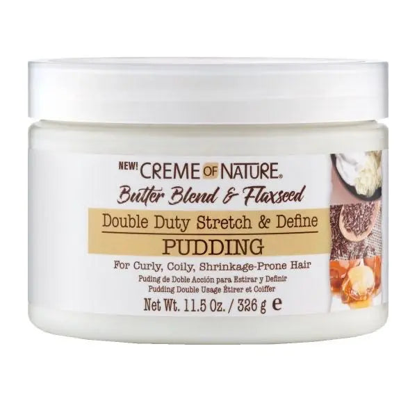Creme of Nature Butter Blend & Flaxseed Double Duty Stretch & Define Pudding 11.5 oz Ultimate Beauty Supply