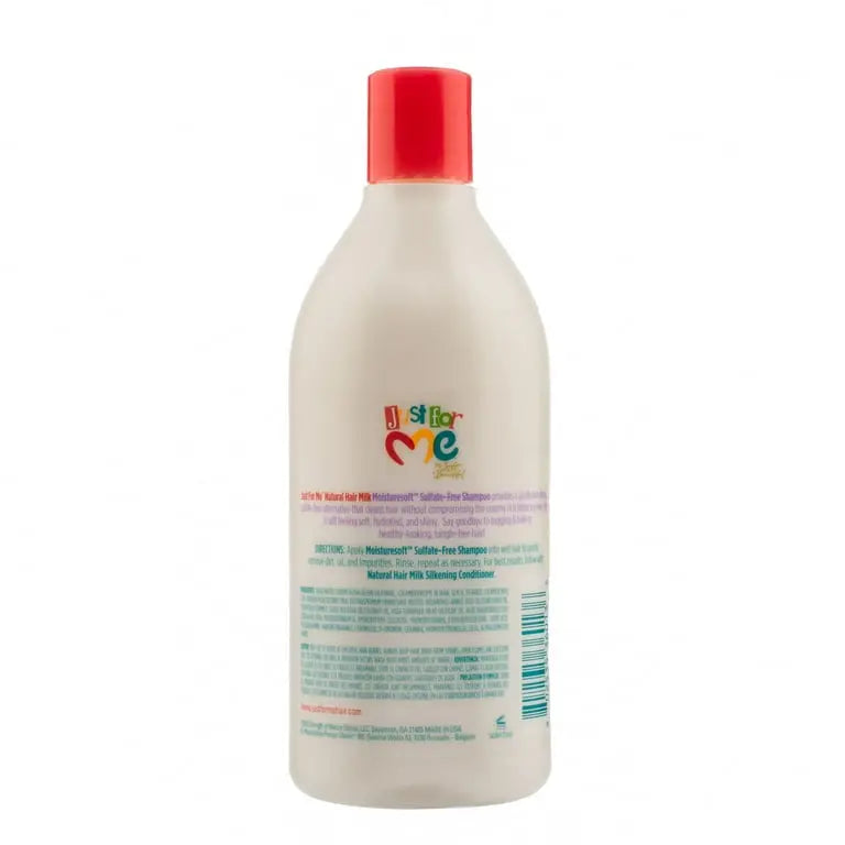 Just For Me Natural Hair Milk Sulfate-Free Shampoo — back label with directions and ingredients