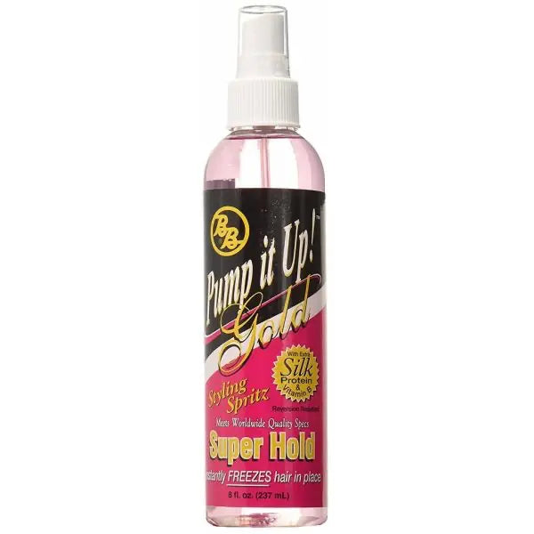 BB Pump It Up! Gold Styling Spritz - Super Hold 8 oz Ultimate Beauty Supply