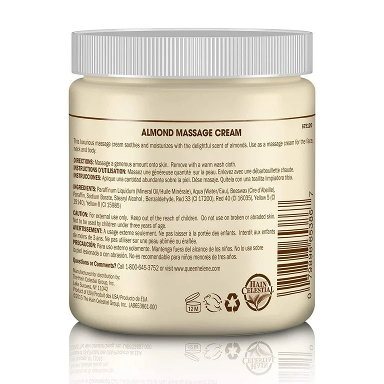 QUEEN HELENE Almond Scented Massage Cream 15 oz
