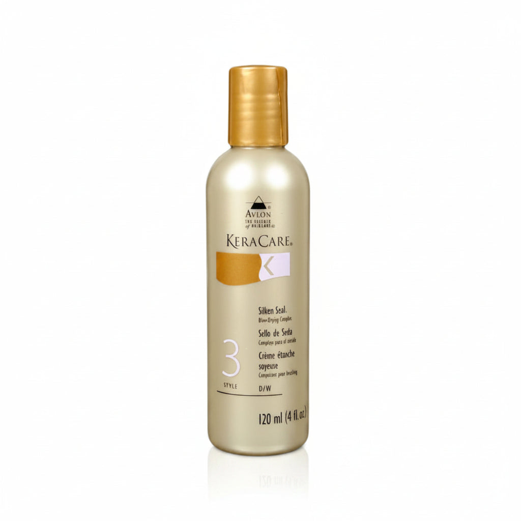 Keracare hair care product bottle on a white background