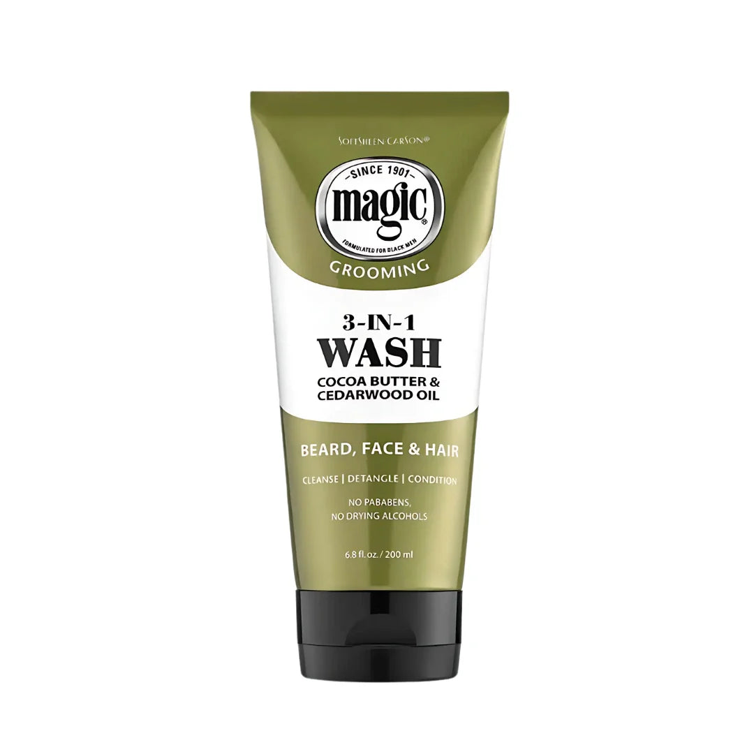 Magic Grooming 3-in-1 Wash- Beard, Face & Hair - 6.8 oz