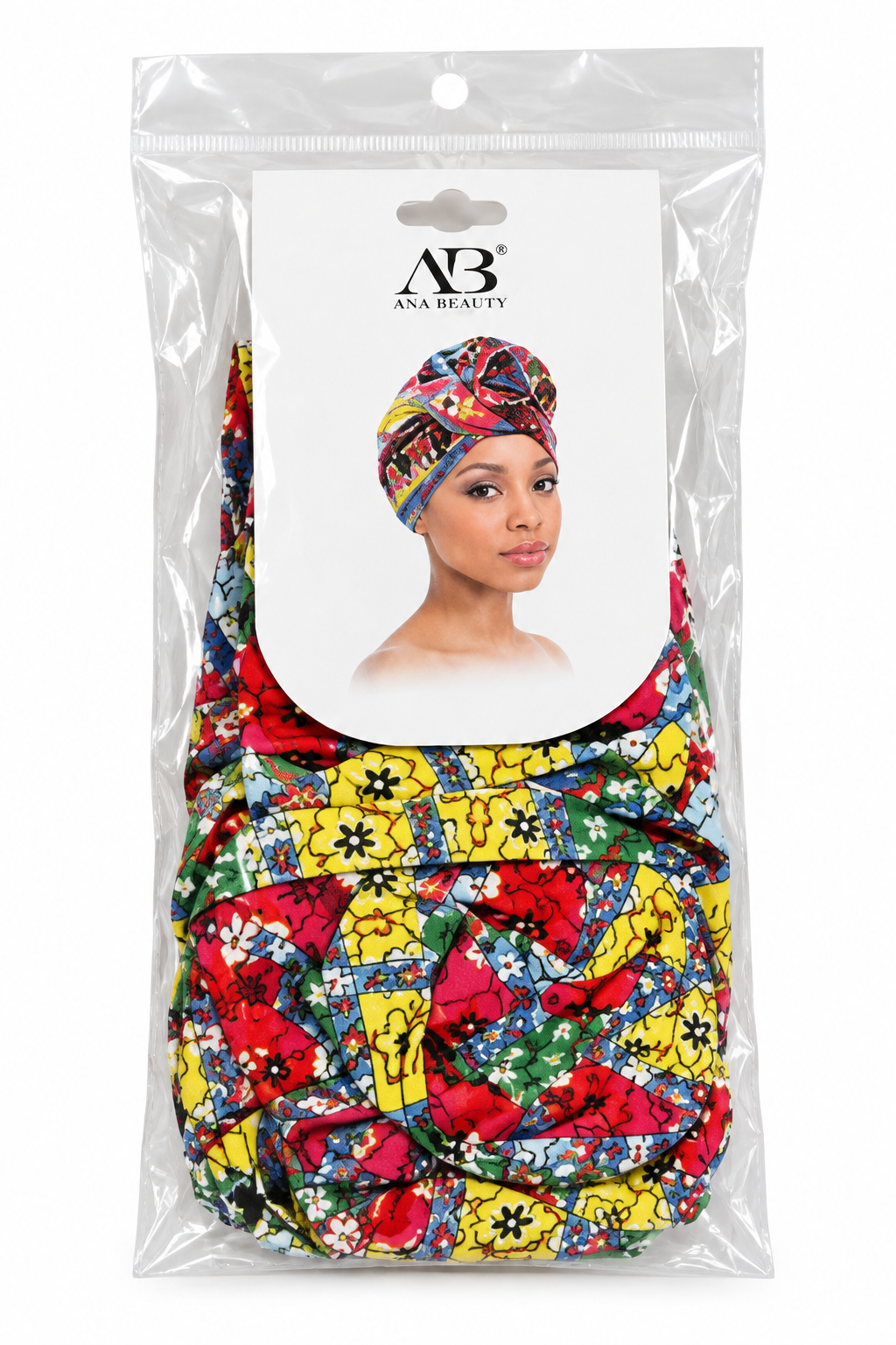 Ana Beauty printed turban ASC0308 – Red front package