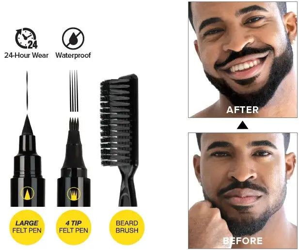 Tyche Dual Ended Beard Filler Pen – Precision Beard Shaper & Filler | Choose Color TYCHE