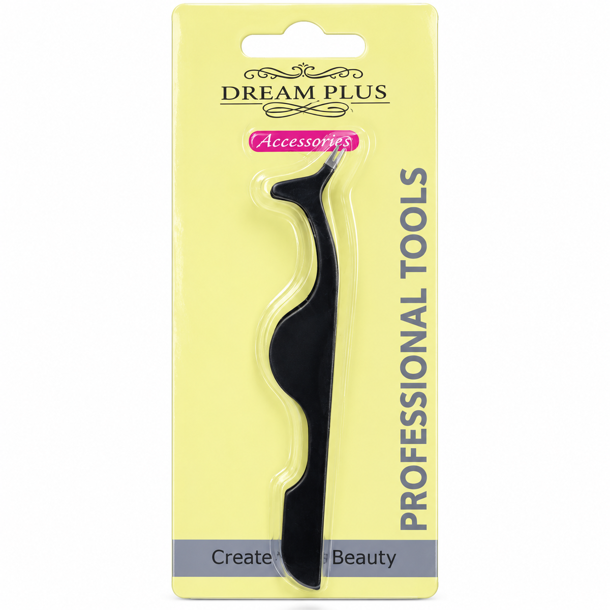 Dream Plus DBS2032 black-handled cuticle trimmer in yellow packaging