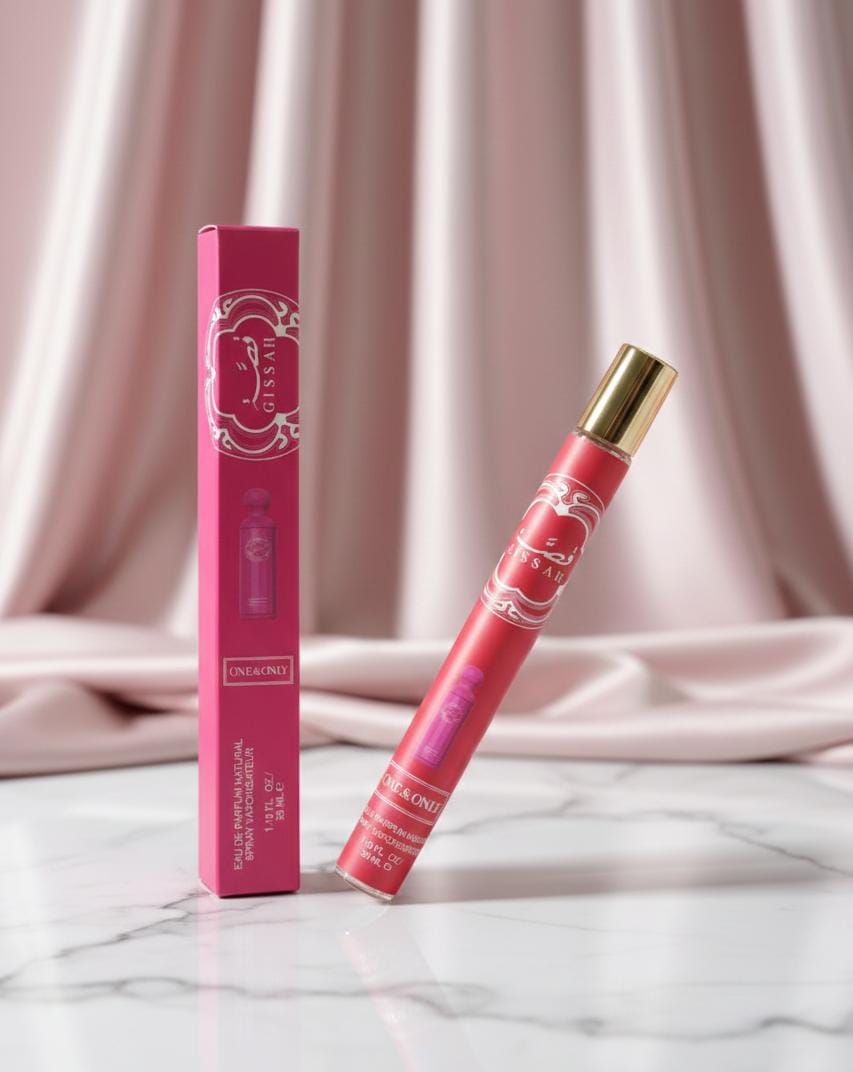Gissah One & Only inspired 35 ml pink travel perfume spray and carton