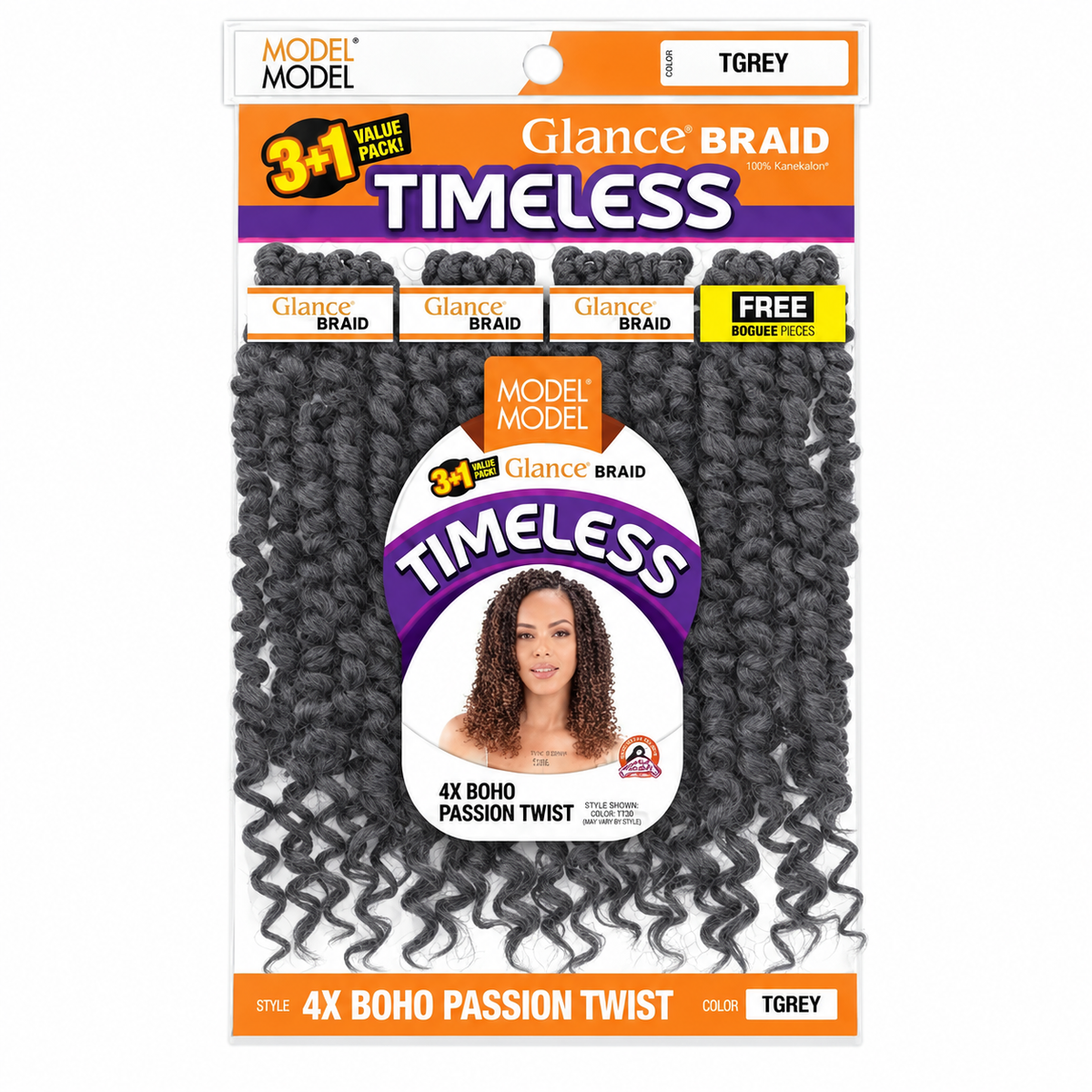 Model Model Glance Timeless 4X Boho Passion Twist full retail package, color TGREY