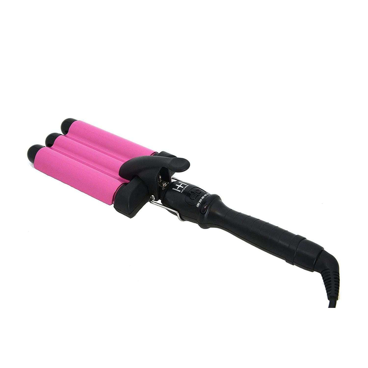 Hot & Hotter 3-Barrel Waver 1 Inch — waver angled side view
