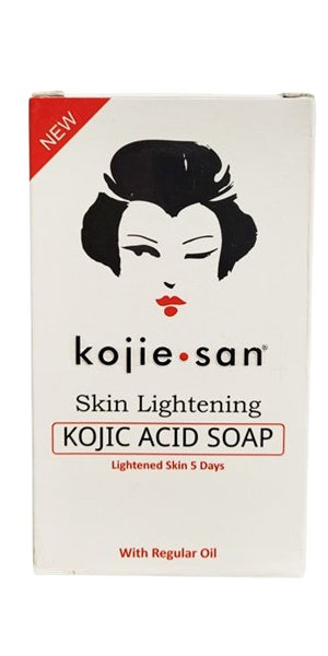 Kojie San Kojic Acid Soap with Regular Oil 250 g — single carton on white background
