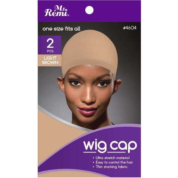 Annie International:Ms. Remi Wig Cap 2Pc Light Brown