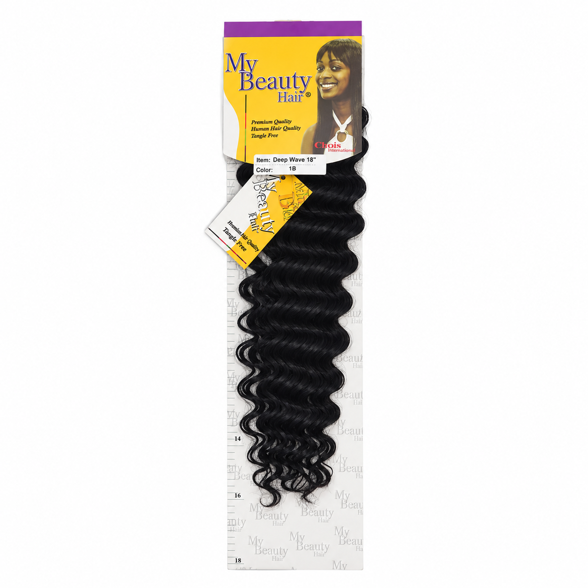 My Beauty Deep Wave human hair blend weave - full 18-inch retail package in color 1B