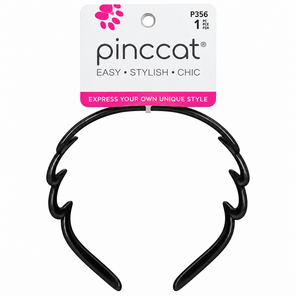 Pinccat P356 wave headband in Black, one piece
