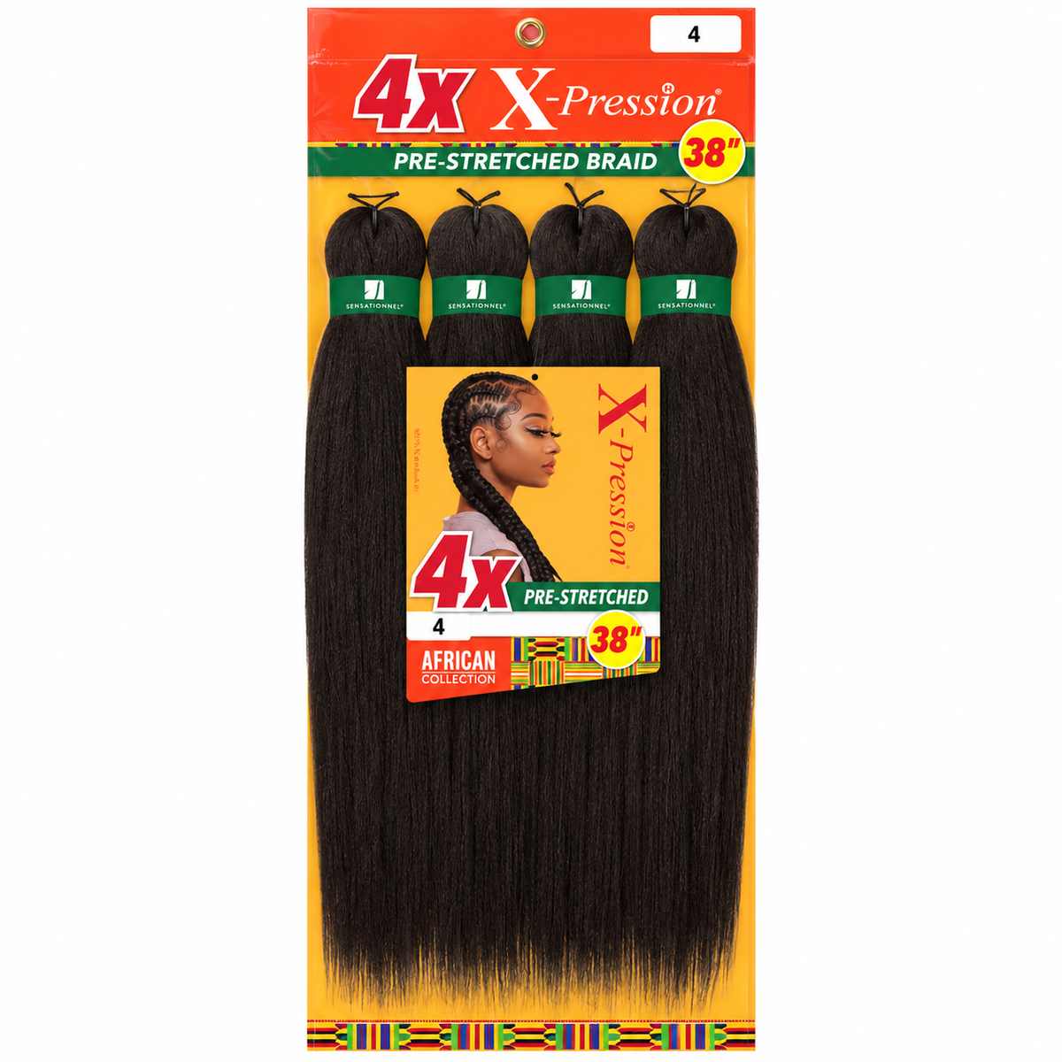 Sensationnel X-Pression 4X 38 inch color 4 full retail package