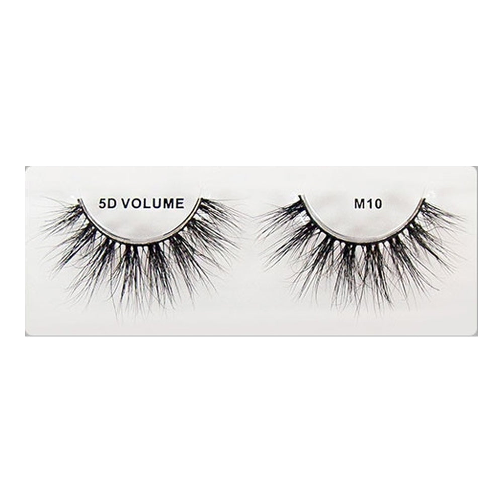 Shining Star 5D Natural Mink Lashes M10, lash pair on square white background