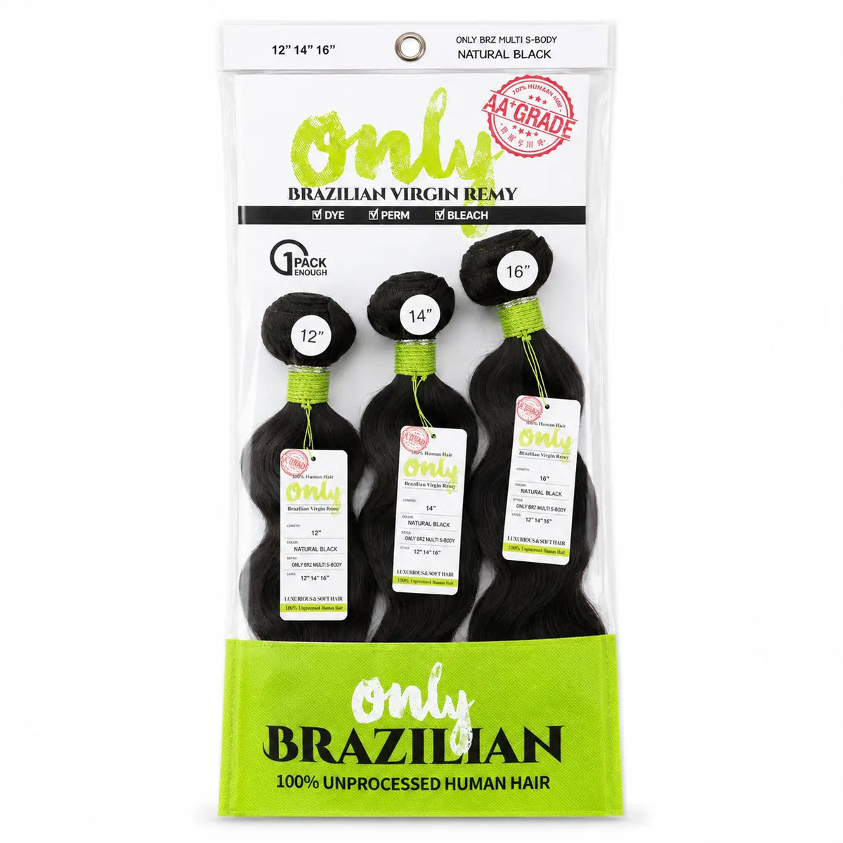 ONLY BRZ MULTI S-BODY BRAZILIAN VIRGIN REMY 100% UNPROCESSED HUMAN HAIR Ultimate Beauty Supply