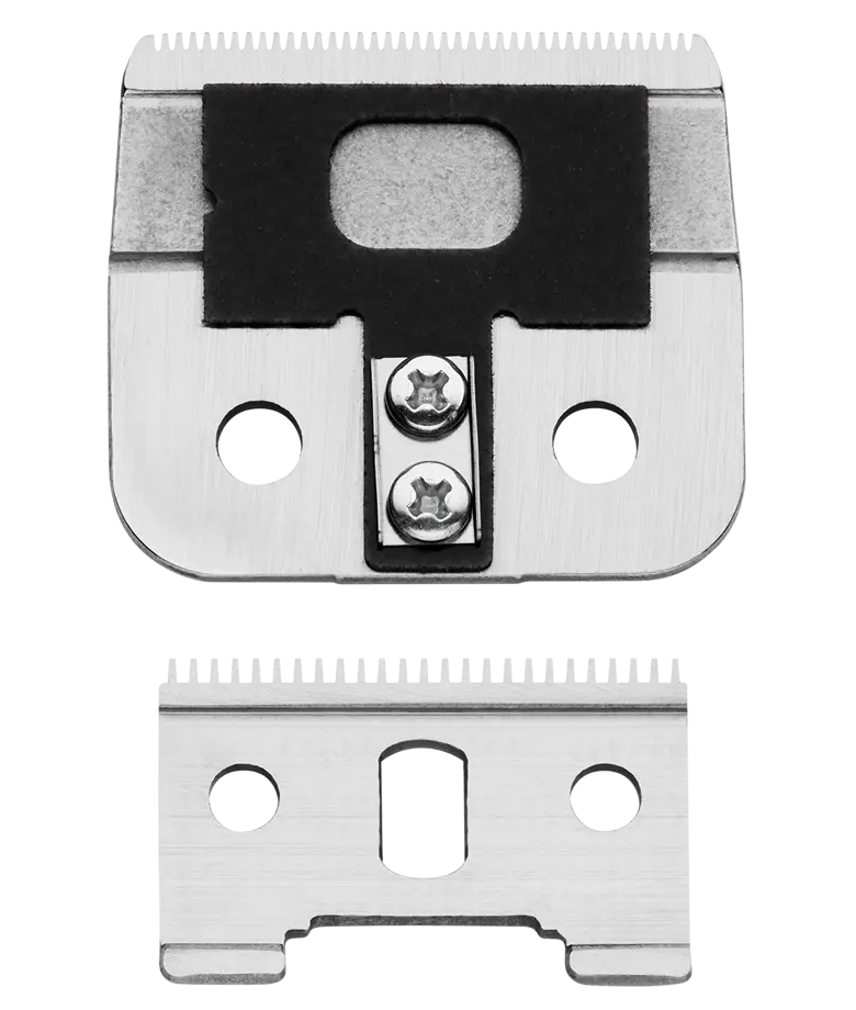 Andis Outliner II Replacement Blade 04604 — blade assembly and cutting blade rear views