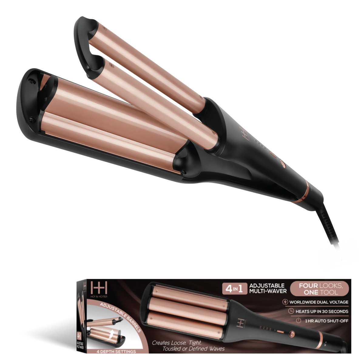 Hot & Hotter 4-in-1 Adjustable Multi-Waver — multi-waver with retail box