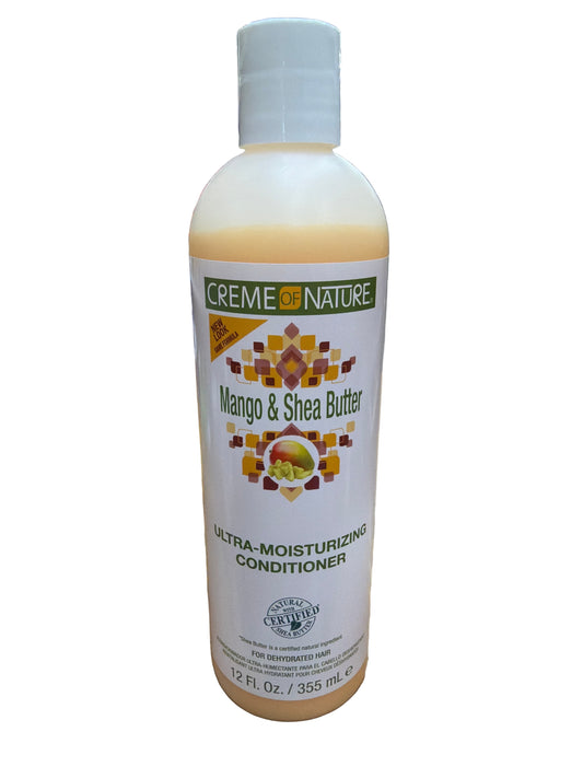 Creme Of Nature Mango & Shea Butter Ultra-Moisturizing Conditioner, 12 oz