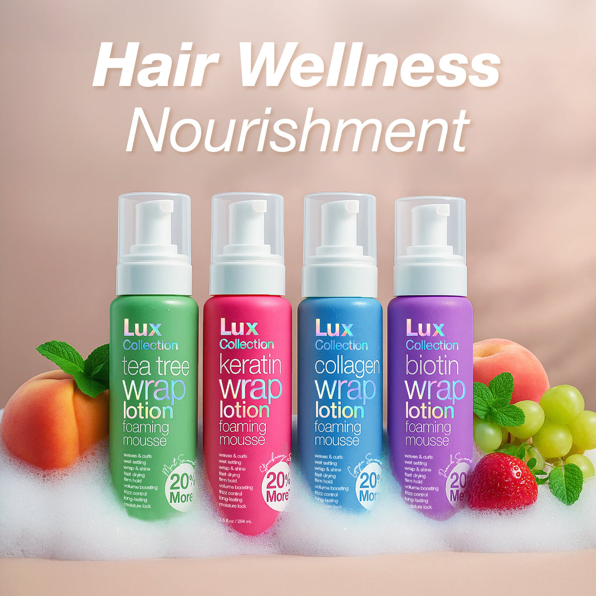 Wrapping Foam Lotion Wave Curl Wet Setting Styling Hair Foaming Mousse Keratin