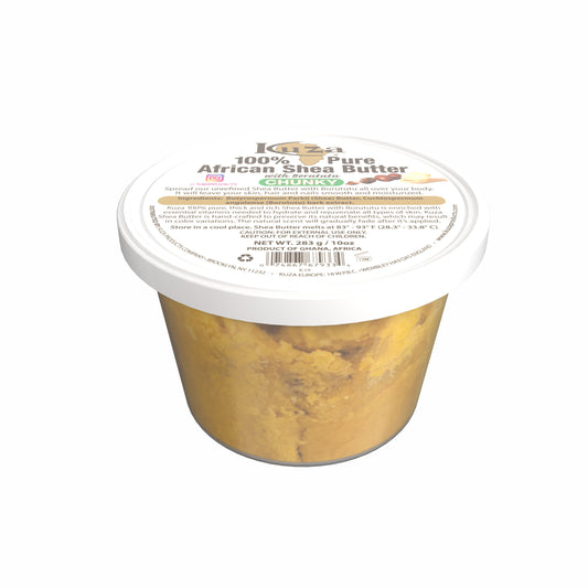 Kuza 100% Pure African Shea Butter - Chunky Yellow, 10 oz Kuza Products