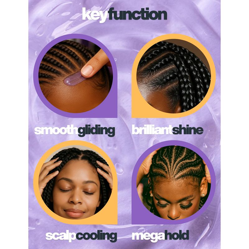 ON Natural Eternal Braids All-in-1 Braid Gel – Braiding, shine and scalp-care feature collage