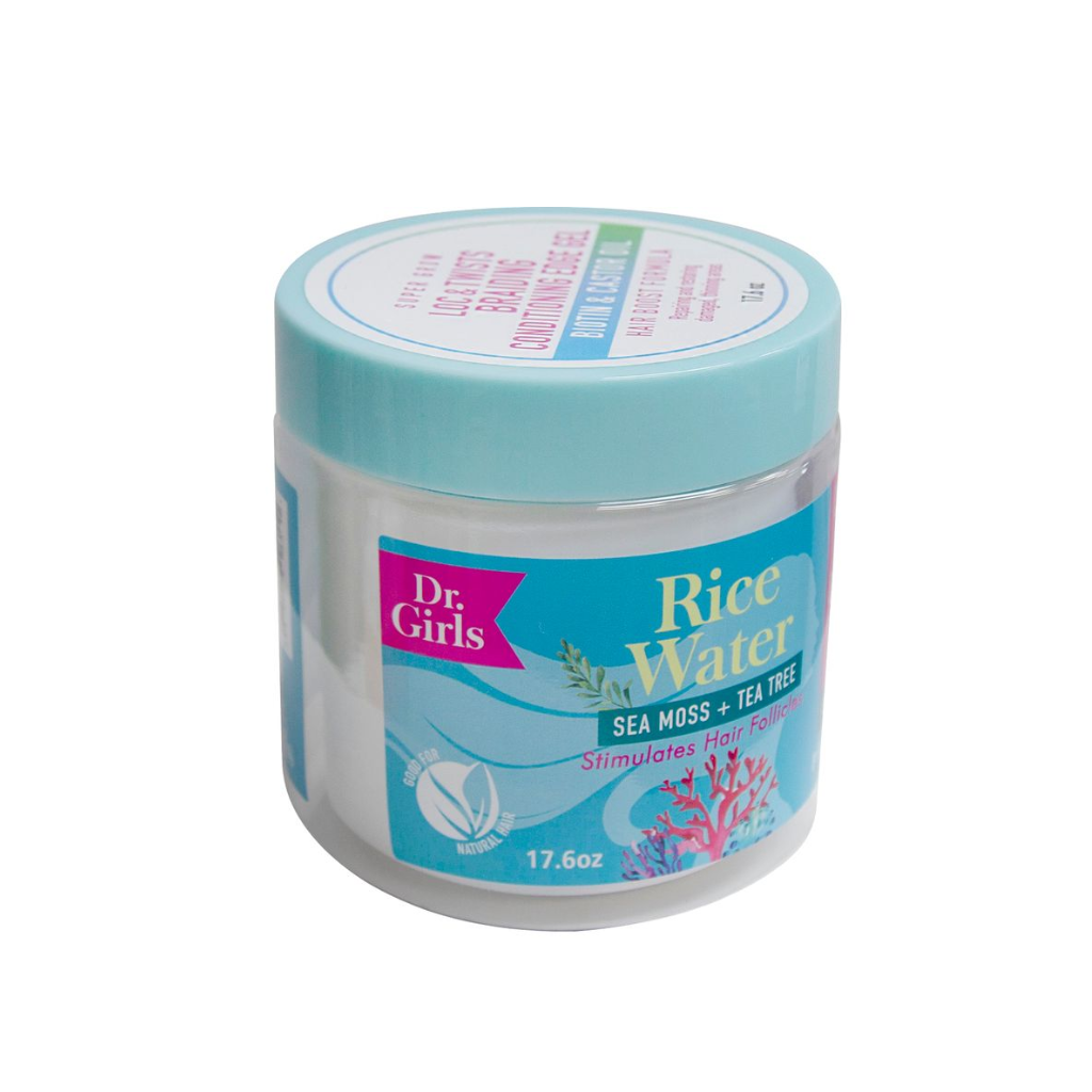 Dr. Girls Rice Water Braiding Conditioning Gel Sea Moss & Tea Tree 17.6 oz - BRAID BEAUTY