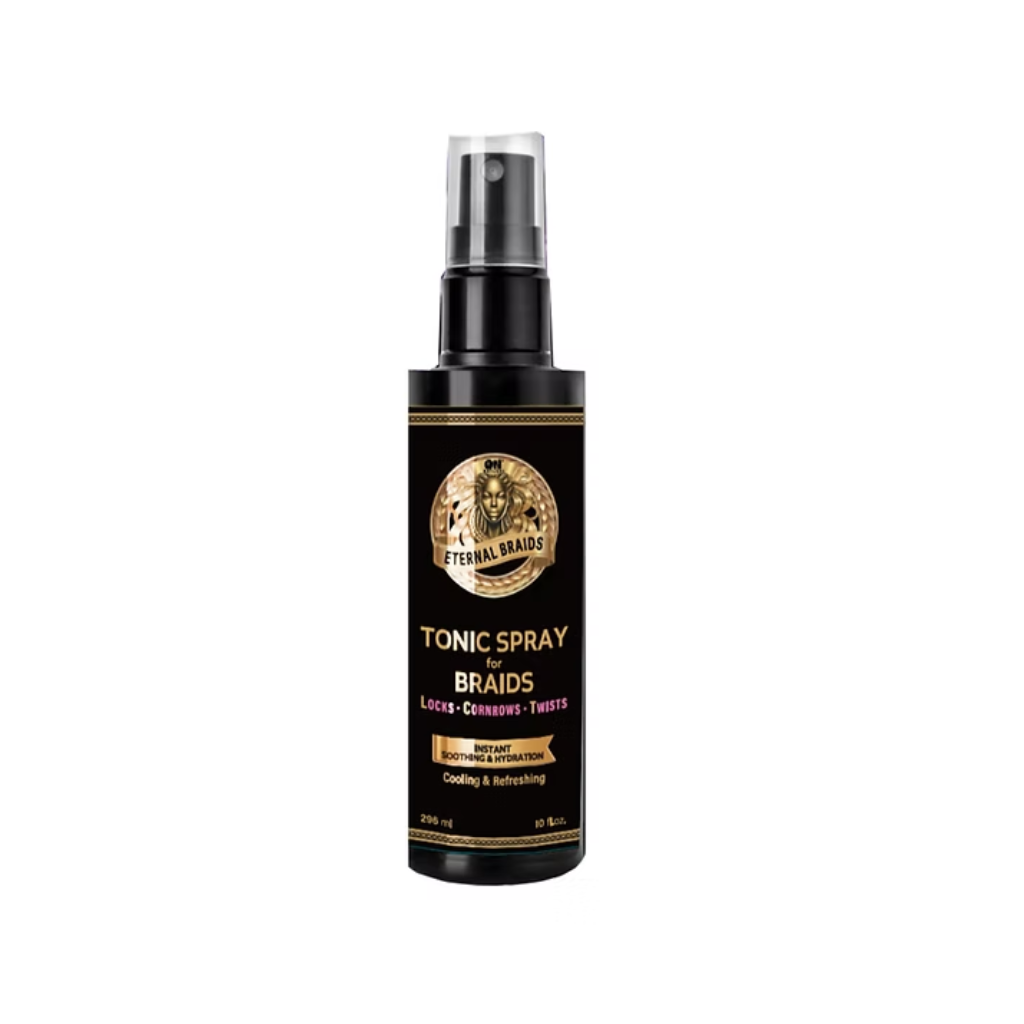ON Natural Eternal Braids Tonic Spray 10 oz black-and-gold bottle