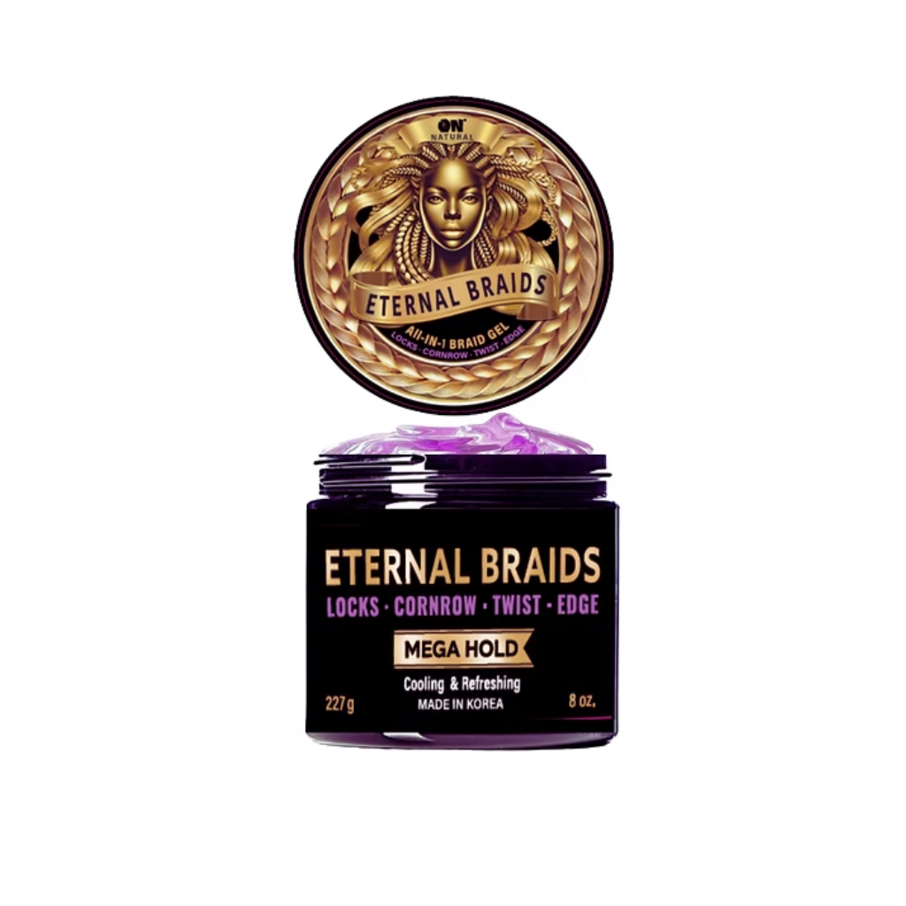 Open ON Natural Eternal Braids All-in-1 Mega Hold Gel 8 oz jar