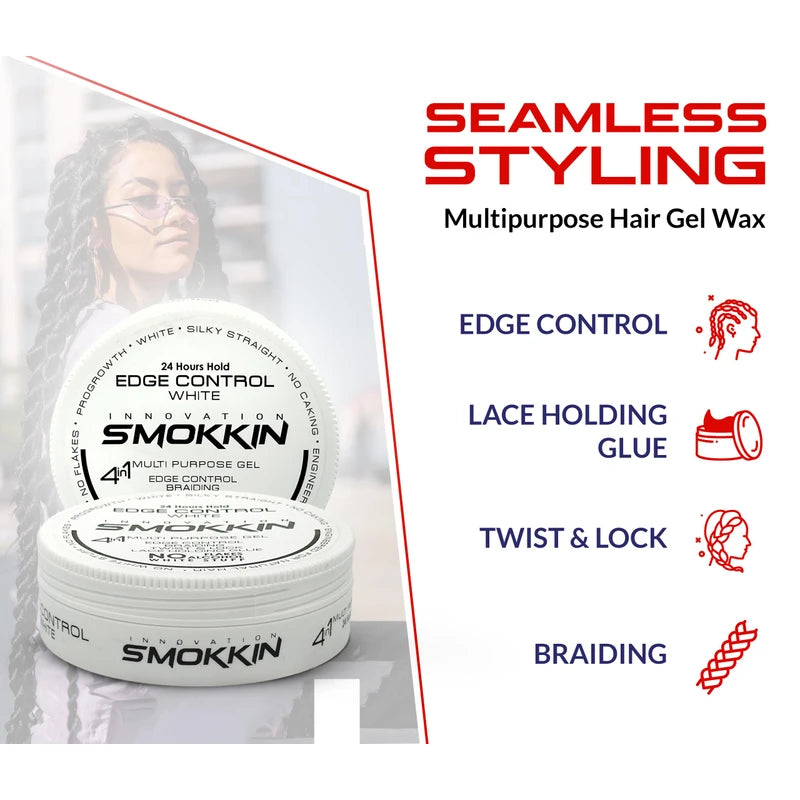 Strong Hold Hair Gel with Argan Oil, Edge Control, Braiding