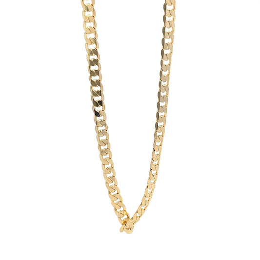 14K Anklet #01 - FLAT CUBAN 10" The One Jewelry