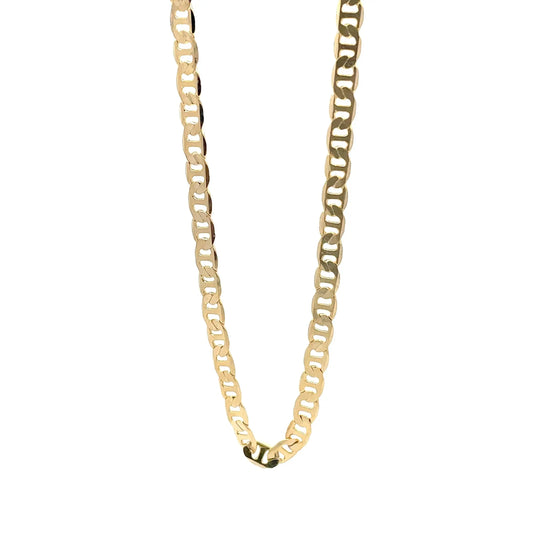 14K Anklet #03 - FLAT MARINER 10" The One Jewelry