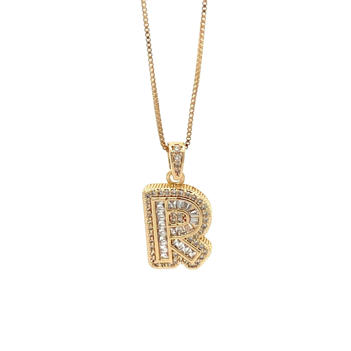Fancy Diamond Necklace - Letter R The One Jewelry
