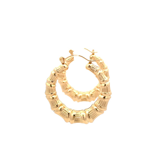 New Bamboo Hoop Earrings - 04 The One Jewelry