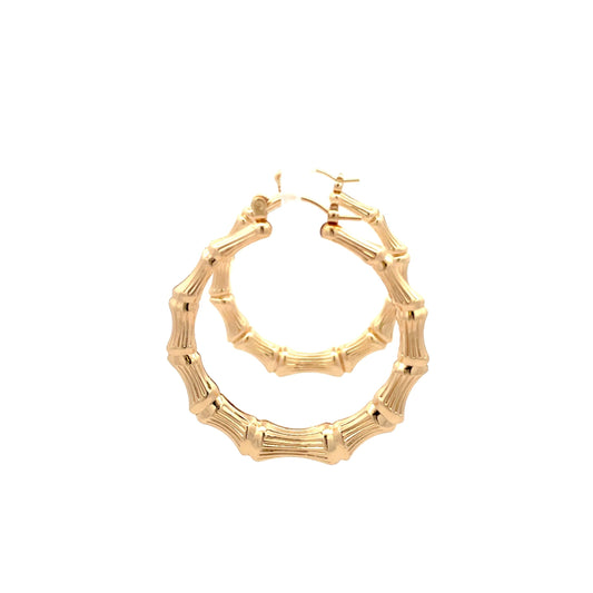 New Bamboo Hoop Earrings - 05 The One Jewelry