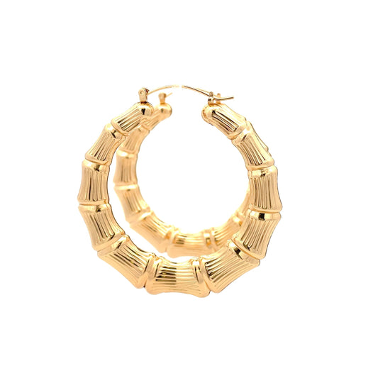New Bamboo Hoop Earrings - 08 The One Jewelry