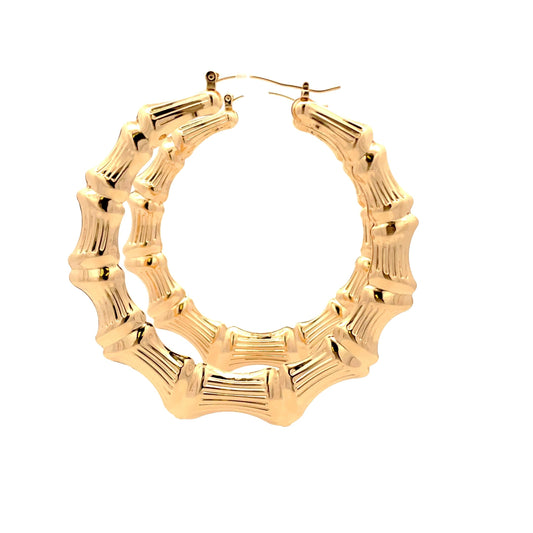New Bamboo Hoop Earrings - 09 The One Jewelry