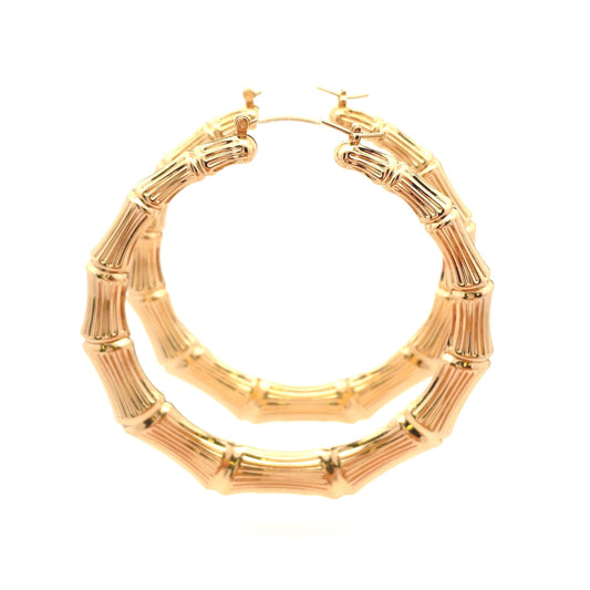 New Bamboo Hoop Earrings - 10 The One Jewelry