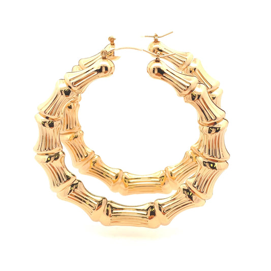 New Bamboo Hoop Earrings - 11 The One Jewelry