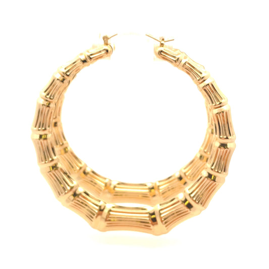 New Bamboo Hoop Earrings - 12 The One Jewelry