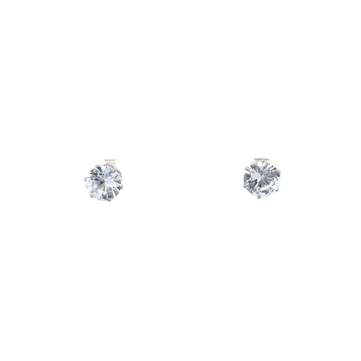 Cubic Zirconia Earrings Round - 8MM The One Jewelry