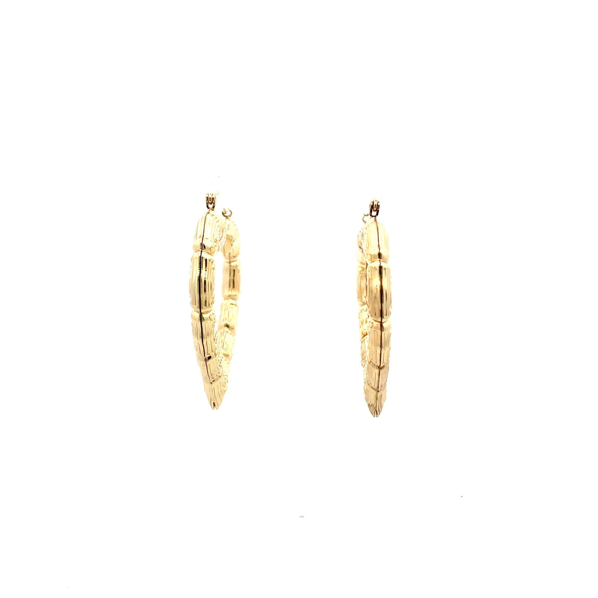 Bamboo Heart Gold Earrings - 04 The One Jewelry