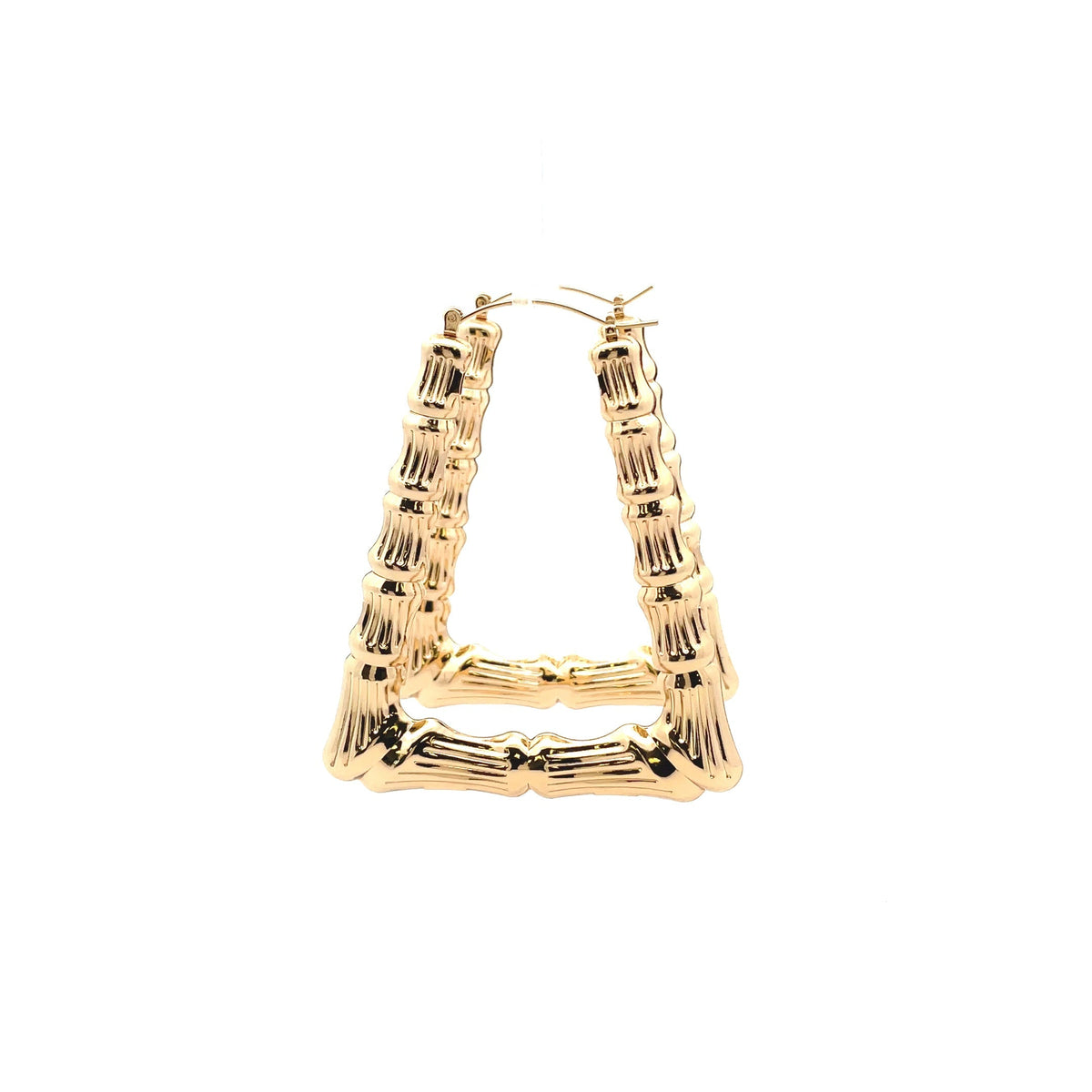 Bamboo Rectangle Earrings - Size 04 The One Jewelry