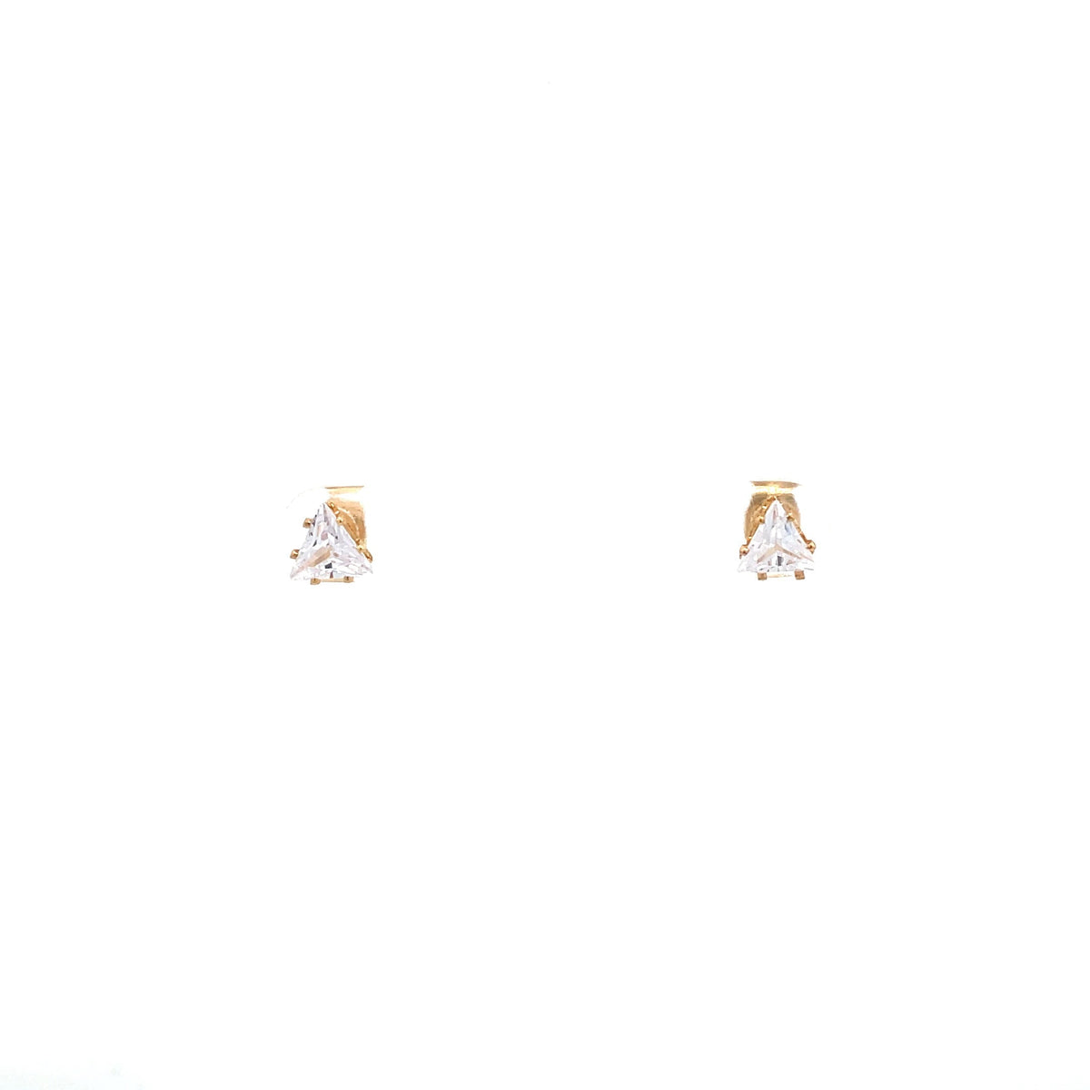 Floor Cubic Zirconia Earrings Triangle - 6mm The One Jewelry
