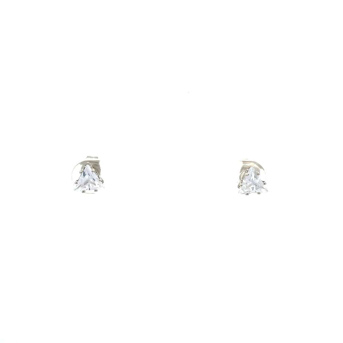 Floor Cubic Zirconia Earrings Triangle - 6mm The One Jewelry