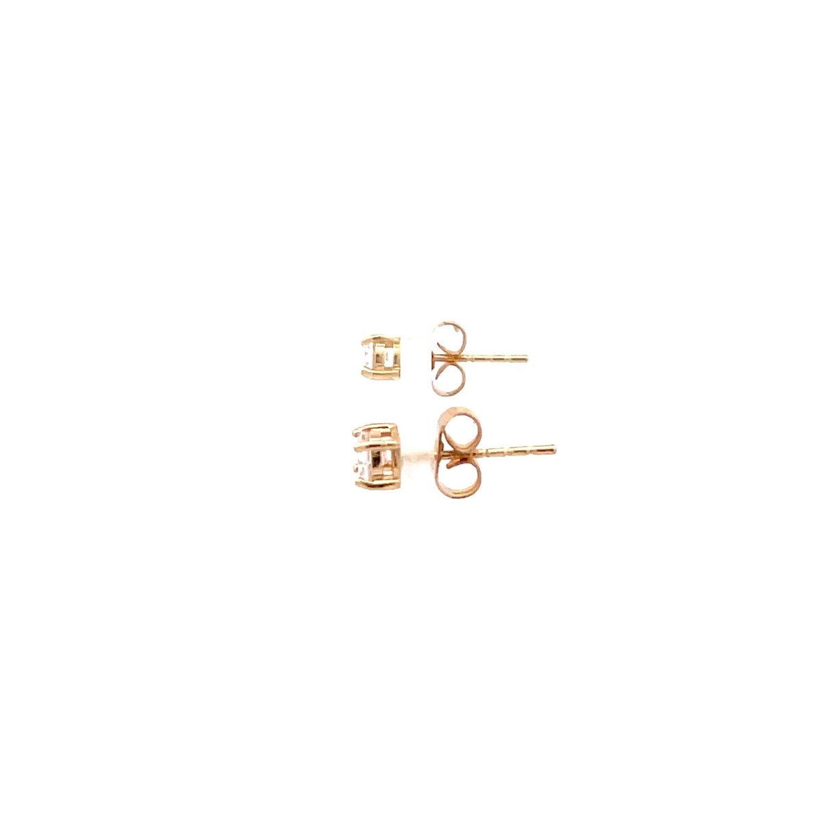 Basket Setting CZ Stud Round - 4mm The One Jewelry