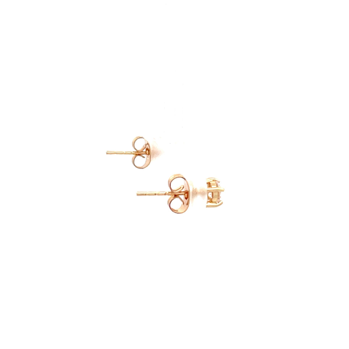 Basket Setting CZ Stud Round - 4mm The One Jewelry