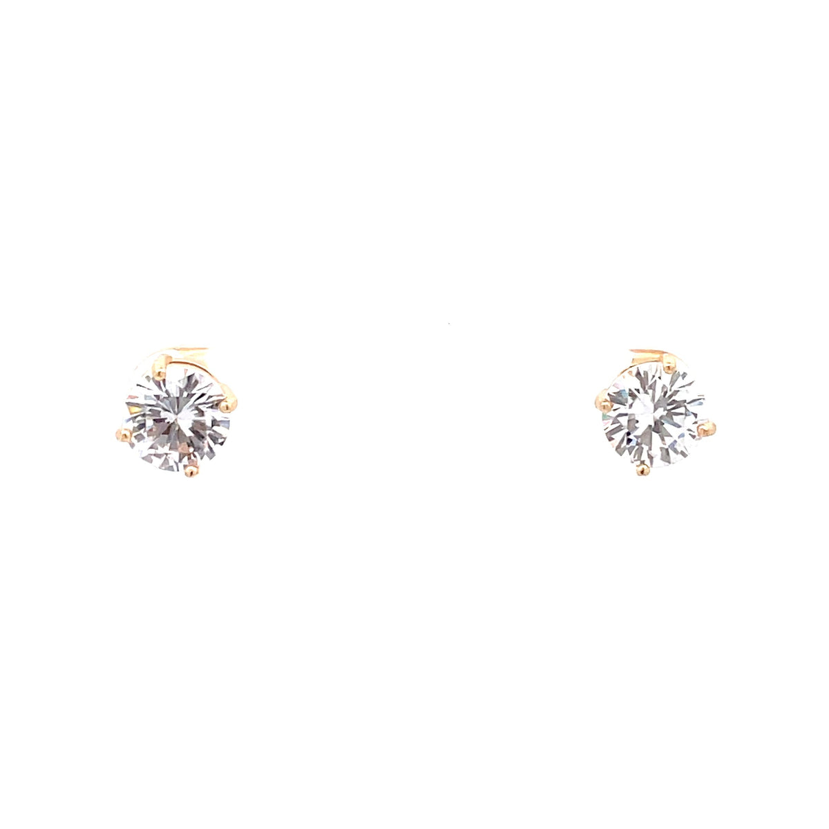 Basket Setting CZ Stud Round - 9mm The One Jewelry