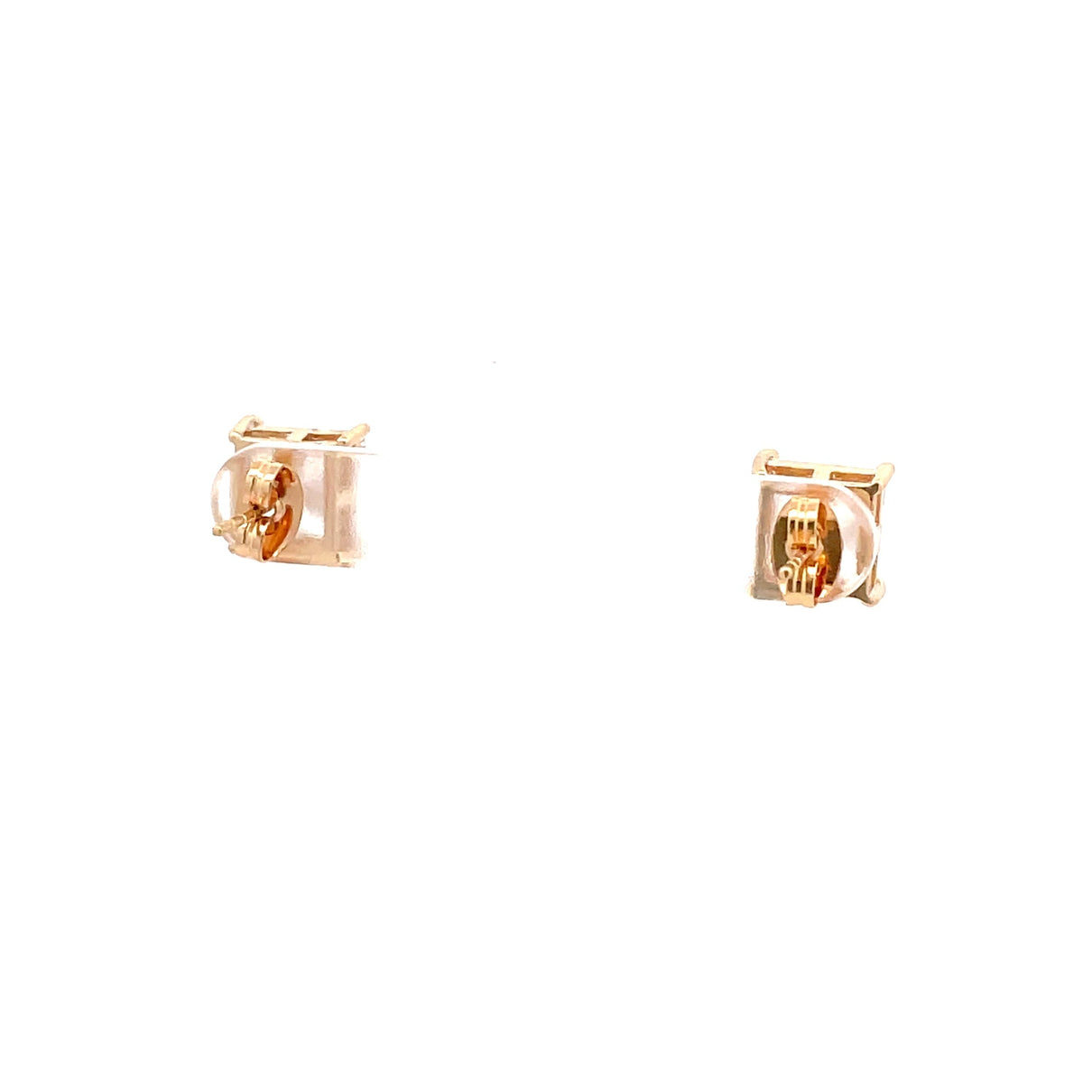 Basket Setting CZ Stud Square - 8mm The One Jewelry